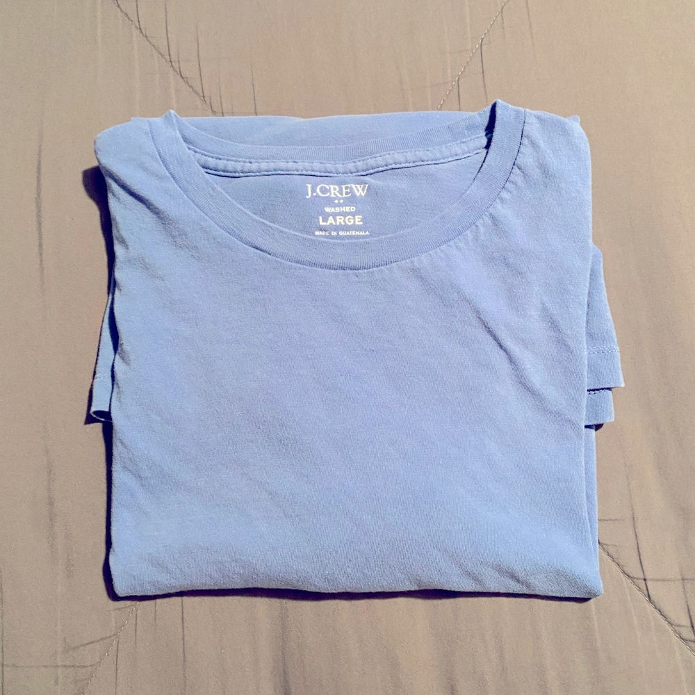 J.Crew Washed Light Blue Tee